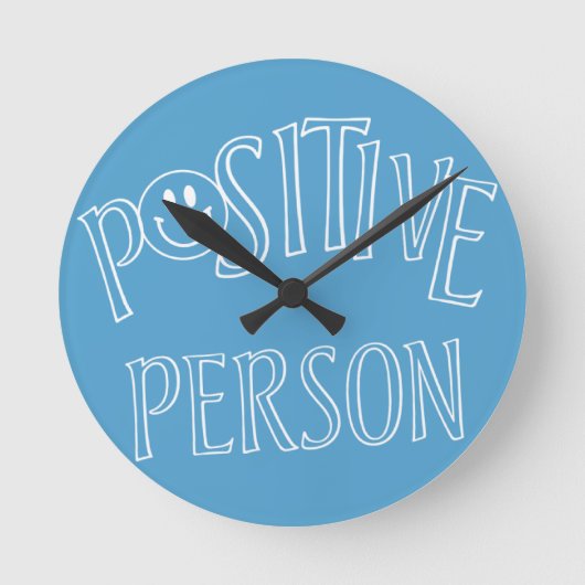 Positieve Persoon Ronde Klok (Voorkant)