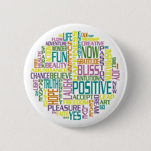 Positieve pinback-Buttonnen Ronde Button 5,7 Cm (Voorkant)