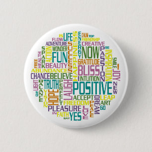 Positieve pinback-Buttonnen Ronde Button 5,7 Cm