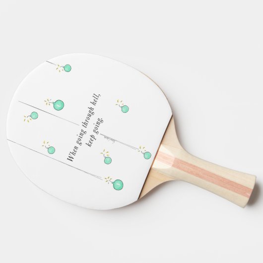 Positieve Poetic Quote on Ping Pong Paddle Tafeltennisbatje (Zijkant)