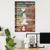 Positieve Poster decoratie (Thuiskantoor)