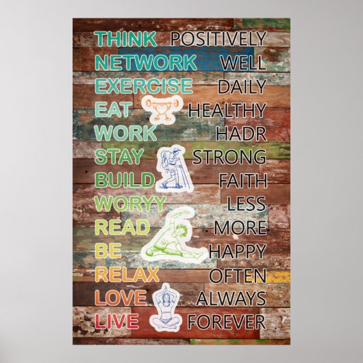 Positieve Poster decoratie (Voorkant)