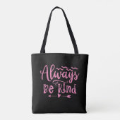 Positieve prijsopgave is altijd roze zwarte rendie tote bag (Achterkant)