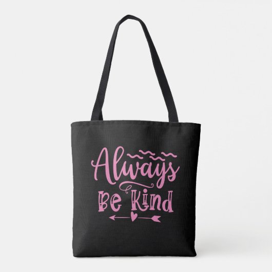 Positieve prijsopgave is altijd roze zwarte rendie tote bag (Achterkant)