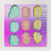 Positieve puzzel cadeau - aangepaste tekst (Horizontaal)