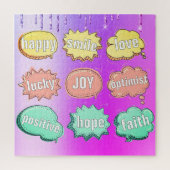 Positieve puzzel cadeau - aangepaste tekst (Verticaal)