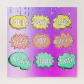 Positieve puzzel cadeau - aangepaste tekst legpuzzel (Verticaal)