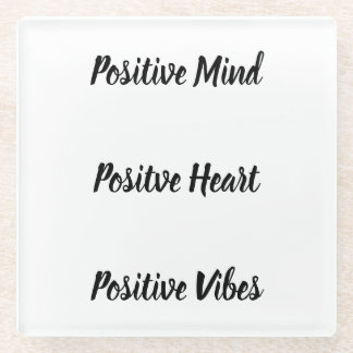 Positieve quote glazen onderzetter