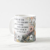 Positieve quote Inspirerend Mok, Boho Cup Koffiemok (Voorkant links)