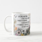 Positieve quote Inspirerend Mok, Boho Cup Koffiemok (Links)