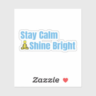Positieve Quote Sticker met Meditatie Emoji