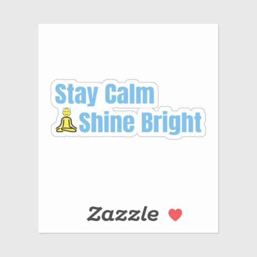 Positieve Quote Sticker met Meditatie Emoji (Vel)