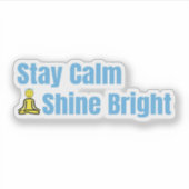 Positieve Quote Sticker met Meditatie Emoji (Voorkant)