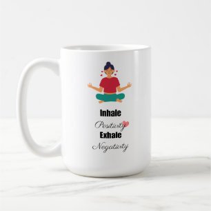 Positieve quotes typografie koffiemok