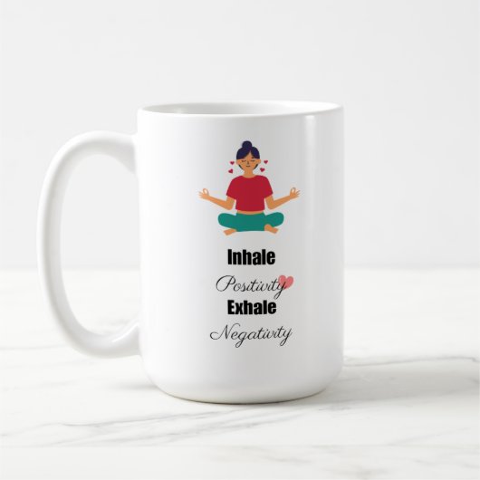 Positieve quotes typografie koffiemok (Links)