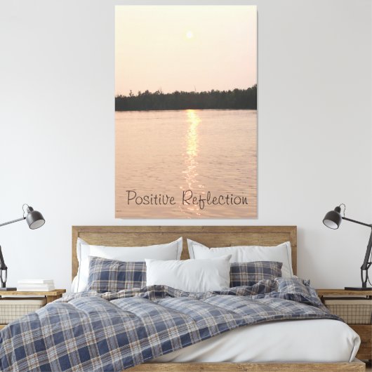 Positieve reflectie canvas afdruk (Insitu (Slaapkamer))