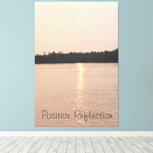 Positieve reflectie canvas afdruk (Insitu (Houten vloer))