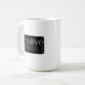 Positieve reflectie modern design koffiemok (Voorkant links)