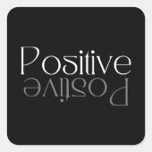 Positieve reflectie modern design vierkante sticker (Voorkant)