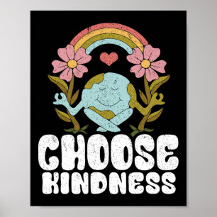 Positieve regenboogvredeshippie Kies voor het kuns Poster