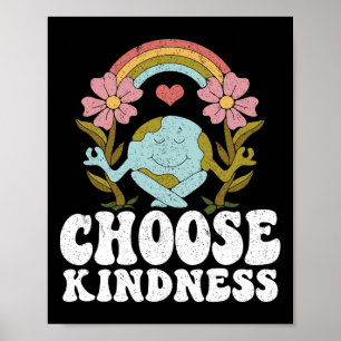 Positieve regenboogvredeshippie Kies voor het kuns Poster