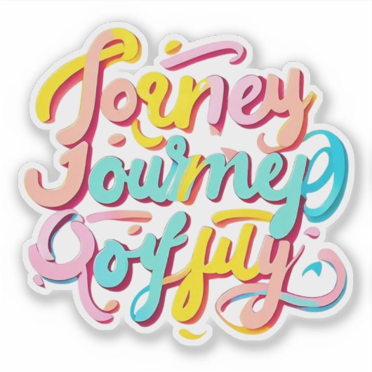 "Positieve reis afdrukken" Sticker (Voorkant)