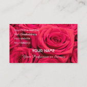Positieve rode rozen voor professionele tuinmannen visitekaartje (Achterkant)