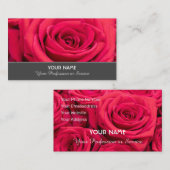 Positieve rode rozen voor professionele tuinmannen visitekaartje (Voorkant / Achterkant)