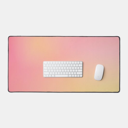 Positieve Roze Peach Gradiënt Esthetisch Bureaumat (Keyboard & Muis)