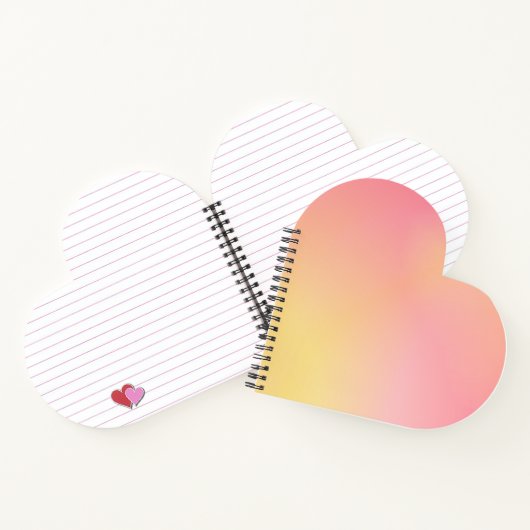 Positieve Roze Peach Gradiënt Esthetisch Notitieboek (Binnen)