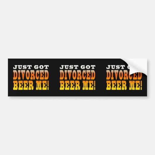 Positieve scheidingscadeauideeën : Afgescheiden Be Bumpersticker (Voorkant)