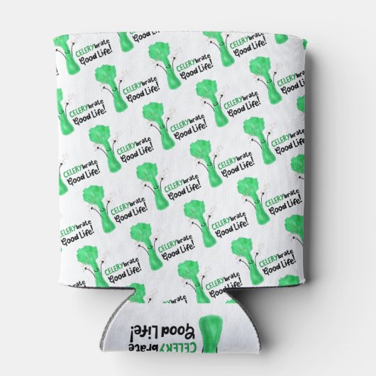 Positieve selderij pun - Celerybrate Good Life Blikjeskoeler (Achterkant)