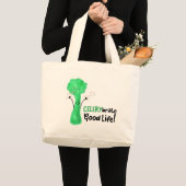 Positieve selderij pun - Celerybrate Good Life Grote Tote Bag (Voorkant (product))