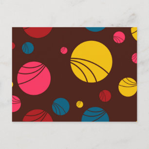 Positieve, speelse, gelukkige, moderne, coole cirk briefkaart