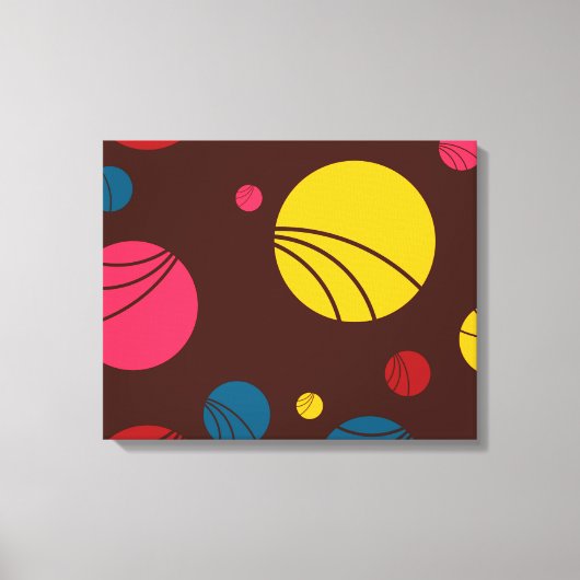 Positieve, speelse, gelukkige, moderne, coole cirk canvas afdruk (Voorkant)