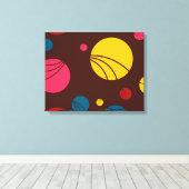 Positieve, speelse, gelukkige, moderne, coole cirk canvas afdruk (Insitu (Houten vloer))