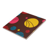 Positieve, speelse, gelukkige, moderne, coole cirk tegeltje (Zijkant)