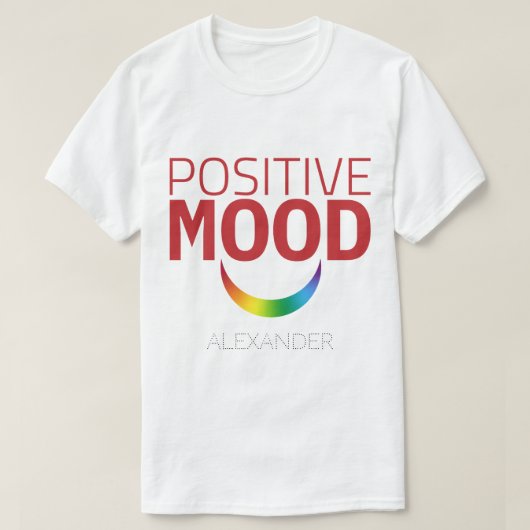 Positieve stemming Rood regenboogschicht LGBT Fun  T-shirt (Design voorkant)