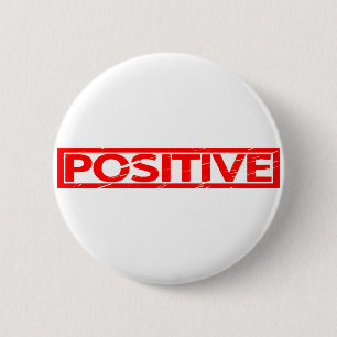 Positieve stempel ronde button 5,7 cm