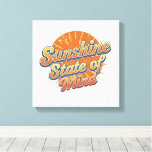 Positieve strandvakantie typografie canvas afdruk