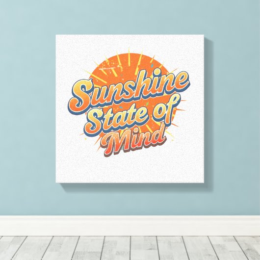 Positieve strandvakantie typografie canvas afdruk (Insitu (Houten vloer))