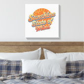 Positieve strandvakantie typografie canvas afdruk (Insitu (Slaapkamer))
