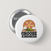 Positieve Sun Peace Hippie Retro Kies Kindness Ea Ronde Button 5,7 Cm (Voorkant /achterkant)