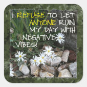 Positieve tekst blijft behouden met witte dagen vierkante sticker (Voorkant)