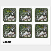 Positieve tekst blijft behouden met witte dagen vierkante sticker (Vel)