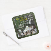 Positieve tekst blijft behouden met witte dagen vierkante sticker (Envelop)