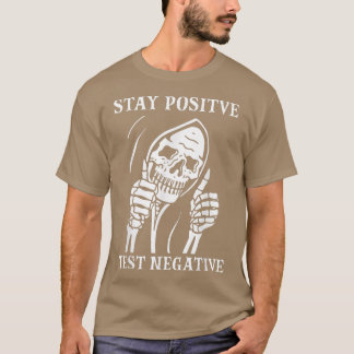 Positieve test negatief lazy Halloween-kostuum T-shirt