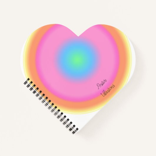 Positieve trillingen - Hartvormig Notitieboek (Voorkant)