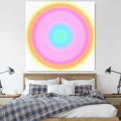 Positieve trillingen - kleurrijke gradiënt canvas afdruk (Insitu (Slaapkamer))