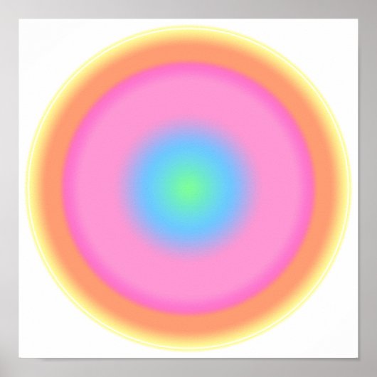 Positieve trillingen - kleurrijke gradiënt poster (Voorkant)